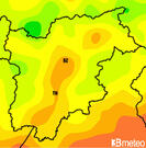 Previsioni temperature Italia per martedì, 30 luglio la sera