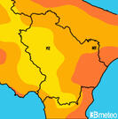 Previsioni temperature Italia per martedì, 30 luglio la mattina