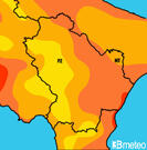 Previsioni temperature Italia per martedì, 30 luglio la sera