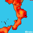 Previsioni temperature Italia per martedì, 30 luglio il pomeriggio
