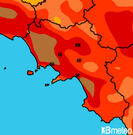 Previsioni temperature Italia per martedì, 30 luglio il pomeriggio