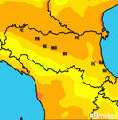 Previsioni temperature Italia per martedì, 30 luglio la notte