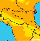 Previsioni temperature Italia per martedì, 30 luglio la mattina