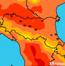 Previsioni temperature Italia per martedì, 30 luglio la sera