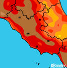 Previsioni temperature Italia per martedì, 30 luglio il pomeriggio