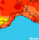 Previsioni temperature Italia per martedì, 30 luglio il pomeriggio