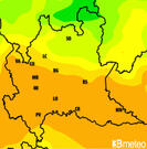 Previsioni temperature Italia per martedì, 30 luglio la mattina