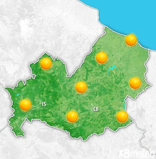 Previsioni meteo Molise per mercoledì, 31 luglio