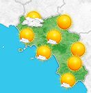 Previsioni meteo Campania per venerdì, 02 agosto la mattina