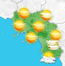 Previsioni meteo Campania per lunedì, 05 agosto il pomeriggio