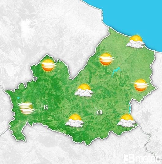 Previsioni meteo Molise per lunedì, 05 agosto