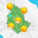 Previsioni meteo Umbria per martedì, 06 agosto il pomeriggio