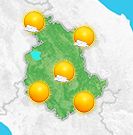 Previsioni meteo Umbria per mercoledì, 07 agosto il pomeriggio