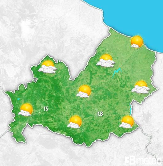 Previsioni meteo Molise per giovedì, 08 agosto
