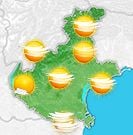 Previsioni meteo Veneto per giovedì, 08 agosto la mattina