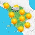 Previsioni meteo Toscana per venerdì, 09 agosto il pomeriggio