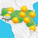 Previsioni meteo Emilia Romagna per venerdì, 09 agosto il pomeriggio