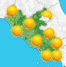 Previsioni meteo Lazio per venerdì, 09 agosto il pomeriggio