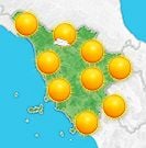 Previsioni meteo Toscana per venerdì, 09 agosto la mattina