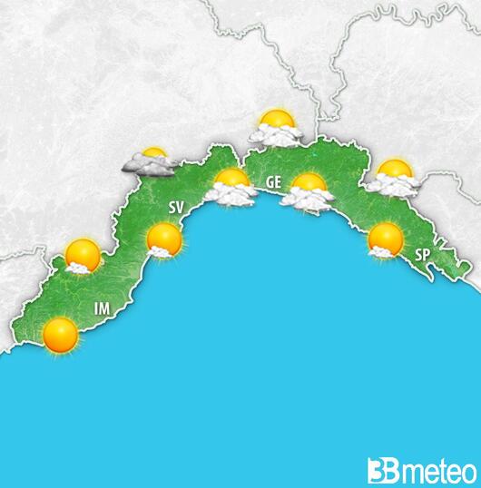 Previsioni meteo Liguria per domenica, 11 agosto