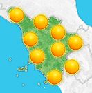 Previsioni meteo Toscana per lunedì, 12 agosto il pomeriggio