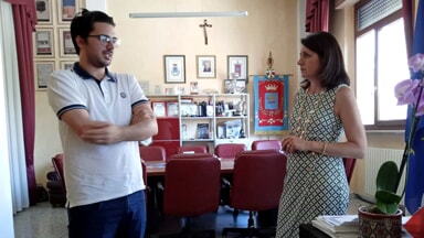 Il sindaco Trulli incontra il giovane ricercatore spoltorese Simone Fioccola [FOTO]