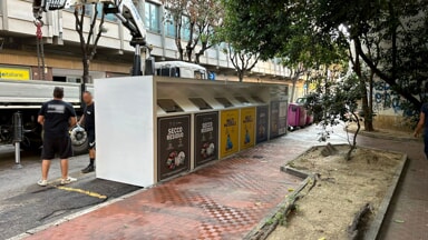 Tolti gli ultimi cassonetti a Porta Nuova, installate le eco-isole per i rifiuti [FOTO]