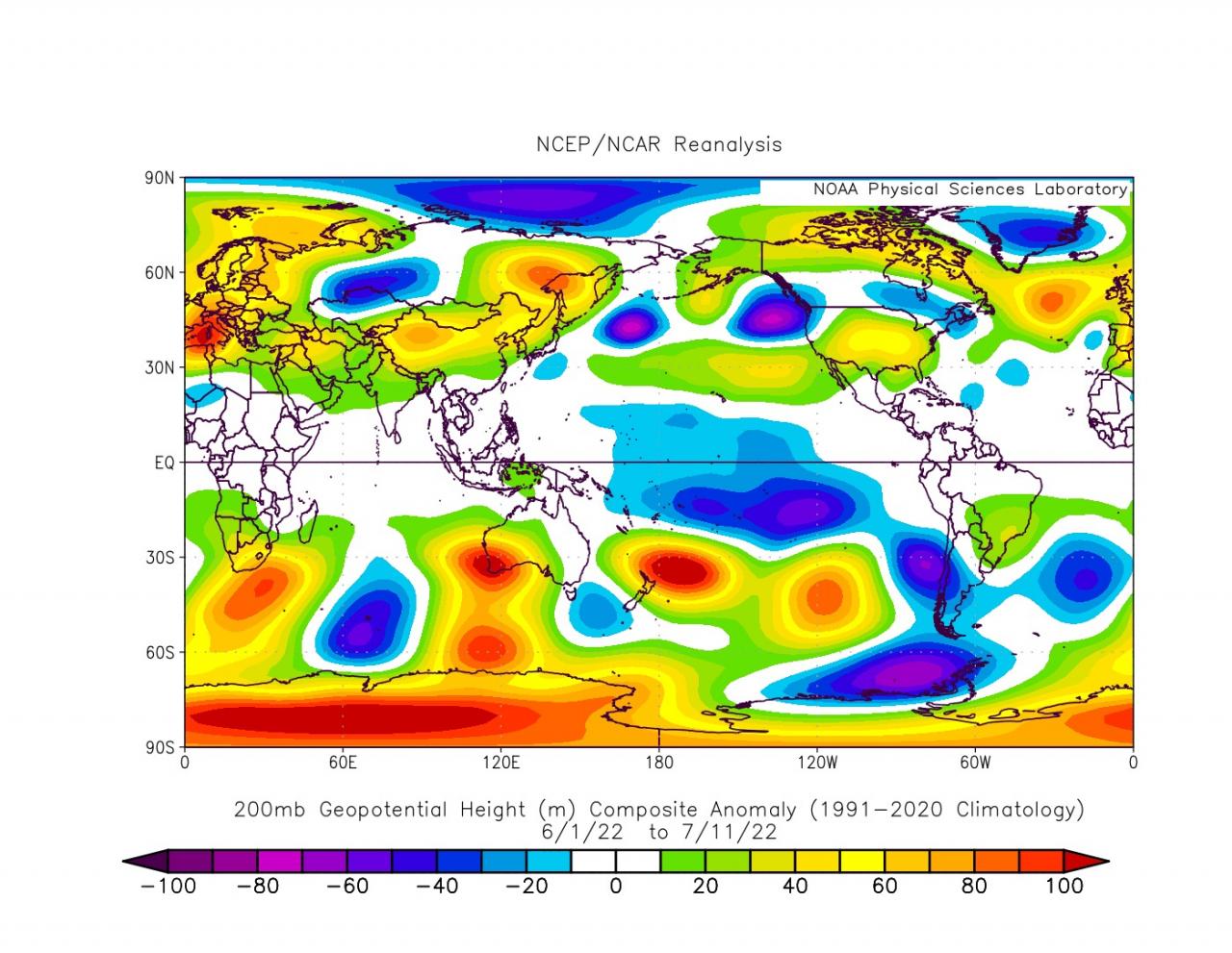 anomalie a 200 hPa anomalie a 200 hPa