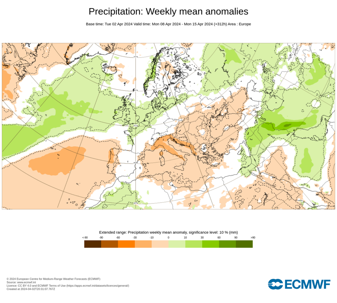 anomalie precipitazioni fonte Ecmwf anomalie precipitazioni fonte Ecmwf