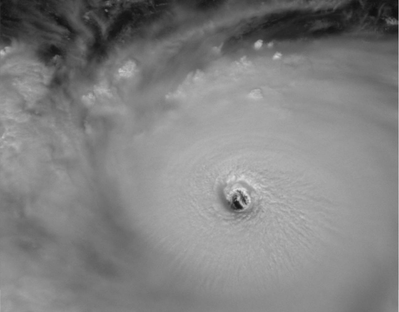 L'uragano Beryl il 3 luglio, durante la sua fase di massima intensit&agrave;