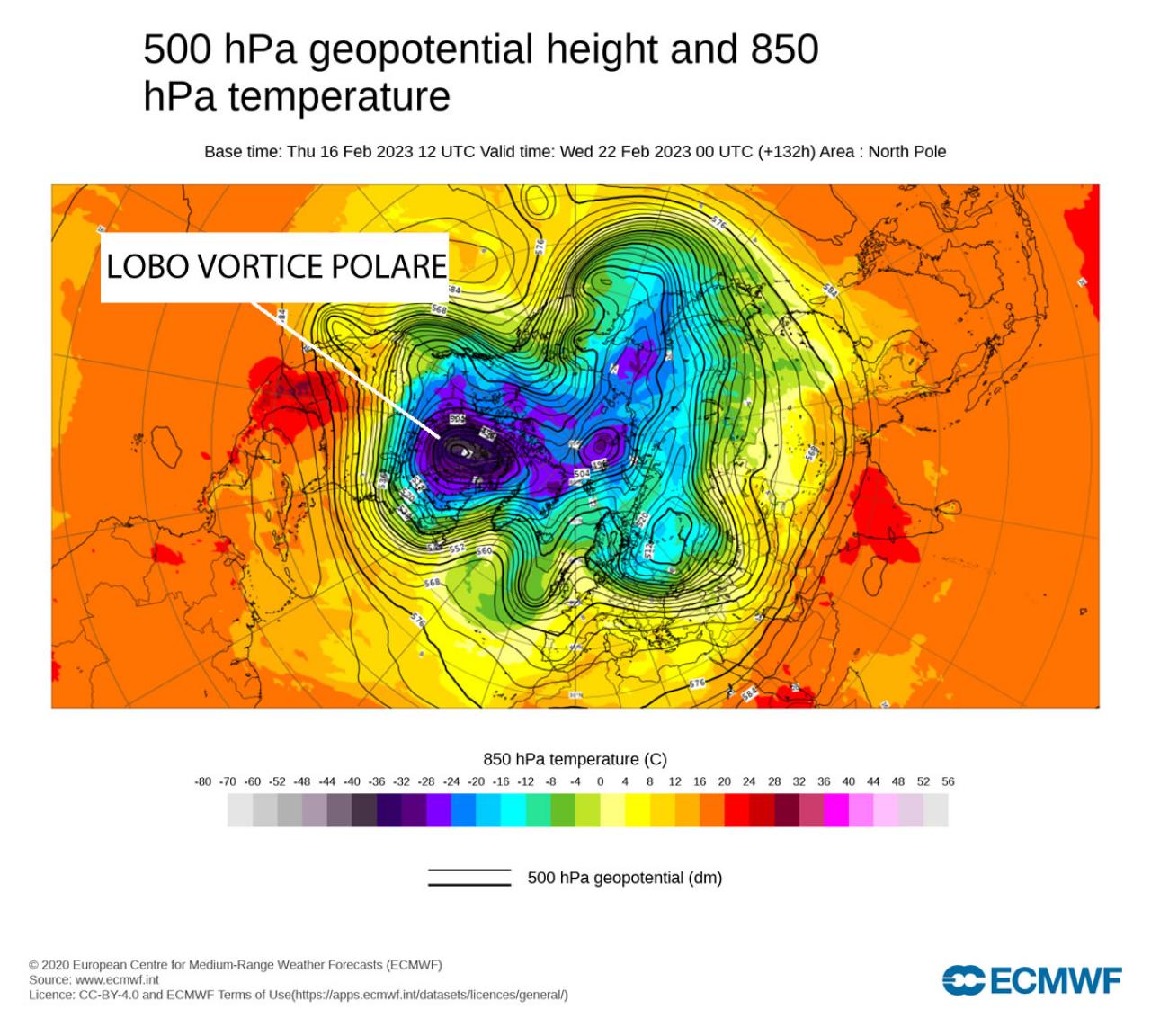 lobo vortice polare sul Nord America