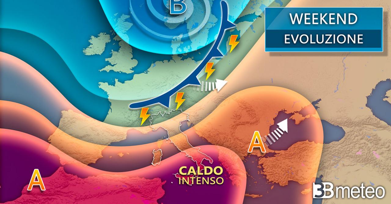Meteo Italia: evoluzione prevista per il weekend del 6-7 luglio Meteo Italia: evoluzione prevista per il weekend del 6-7 luglio