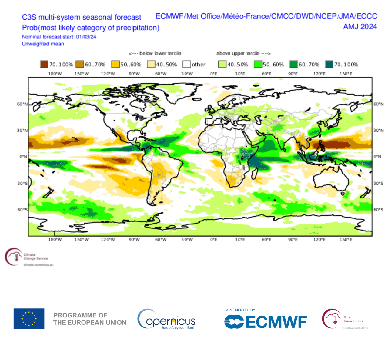 primavera 2024: anomalie precipitazioni fonte copernicus