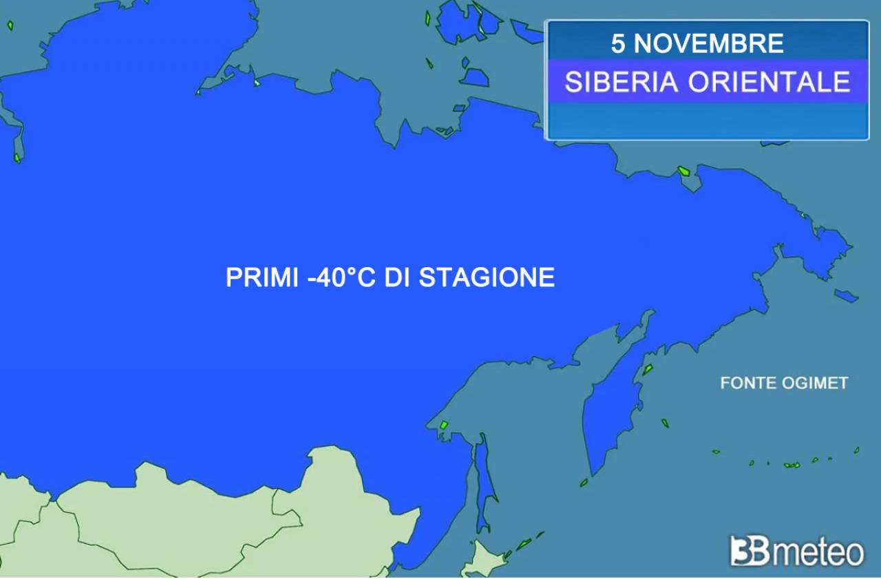 Siberia orientale, primi -40&deg;C di stagione
