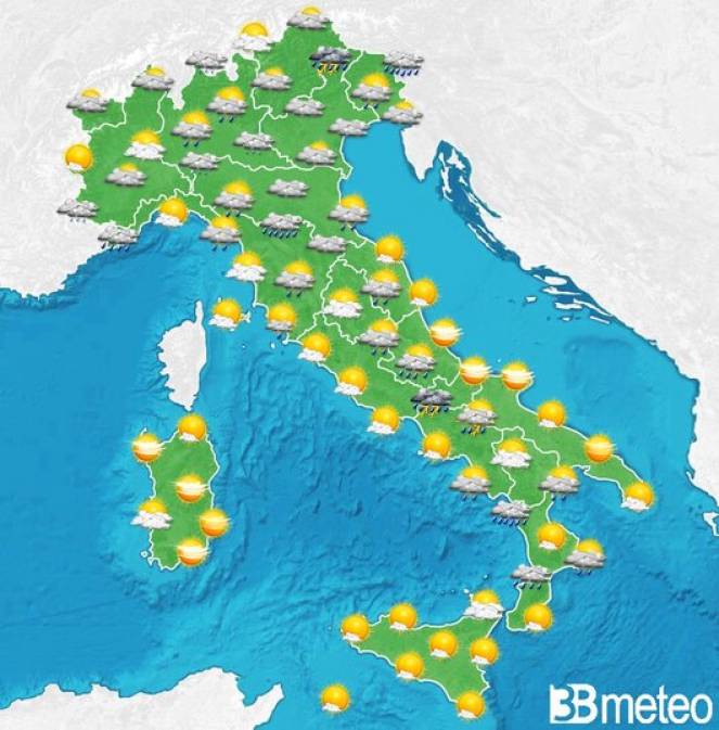 Instabile e più fresco fino a mercoledì, poi torna l'estate