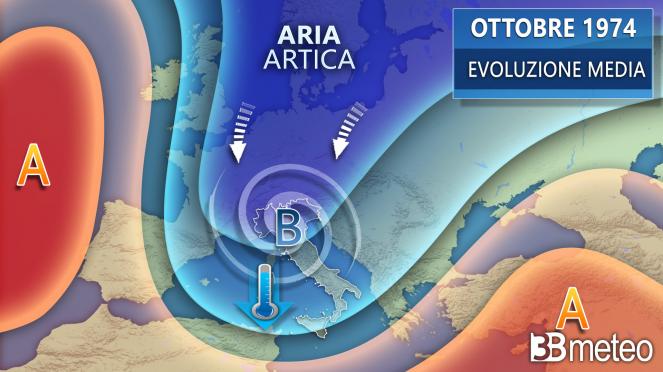 Meteo - 48 anni fa (1974) l'ottobre più freddo della storia in Italia e in Europa portò neve e gelo. Ecco cosa accadde