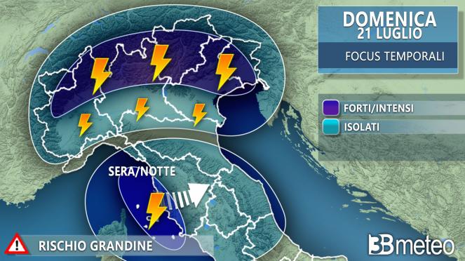 Focus temporali domenica