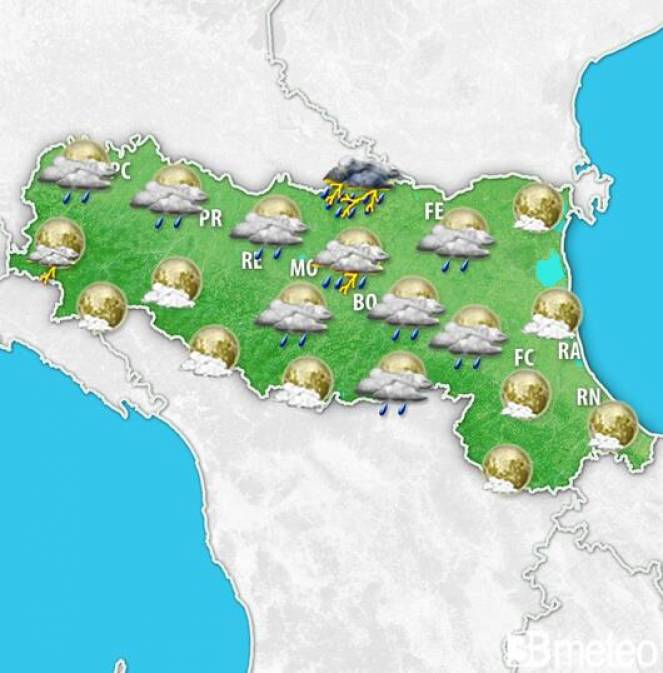 Meteo Emilia Romagna. Gran caldo in parziale attenuazione, venerd&igrave; tornano temporali anche violenti