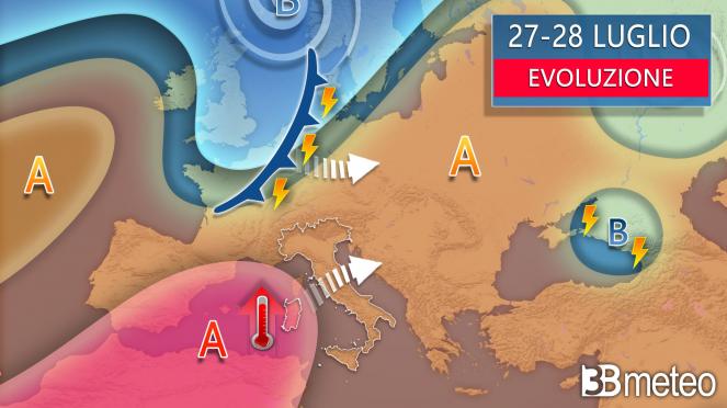 Meteo - Evoluzione prevista nel weekend