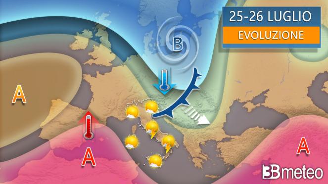 Meteo evoluzione tra gioved&igrave; e venerd&igrave;