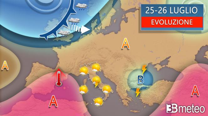 Meteo - Evoluzione tra giovedì e venerdì