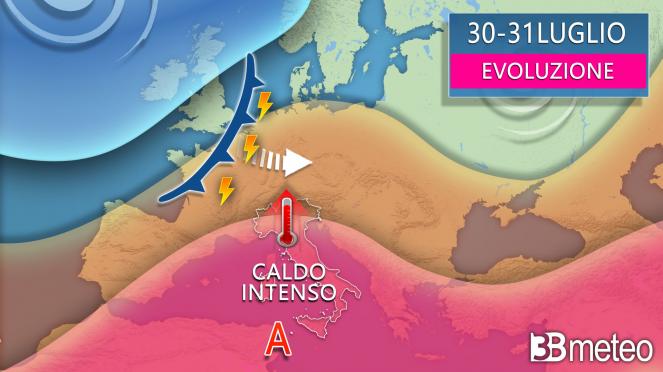 Meteo - Evoluzione tra martedì e mercoledì Meteo - Evoluzione tra martedì e mercoledì