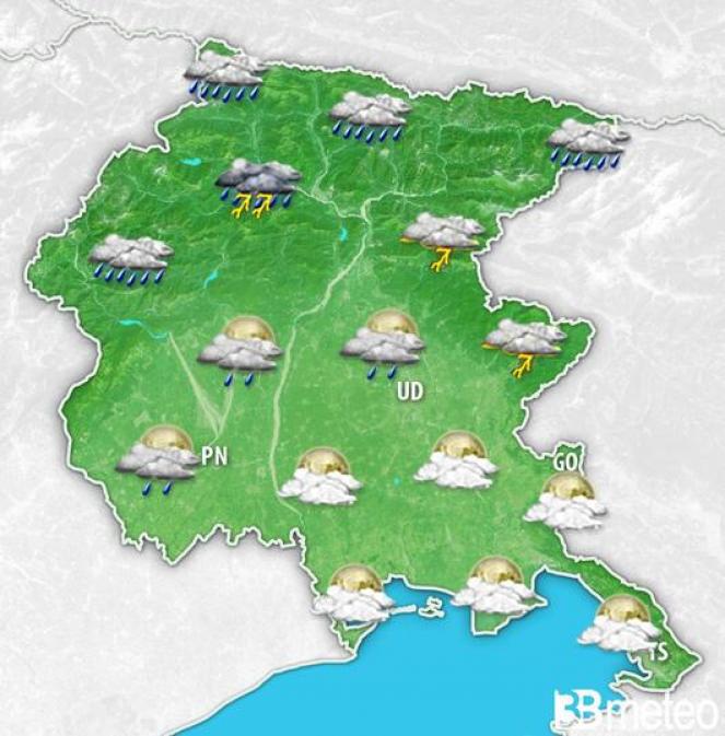 Meteo Friuli VG. Caldo intenso fino a venerd&igrave;, nel weekend qualche grado in meno e temporali in arrivo, localmente forti