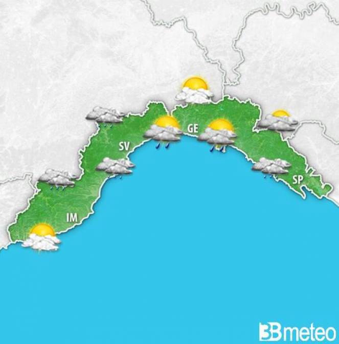 Meteo Liguria. Debole perturbazione Lambisce la nostra regione nel weekend con nubi in aumento e qualche pioggia. Sole, caldo e afa in aumento da luned&igrave;