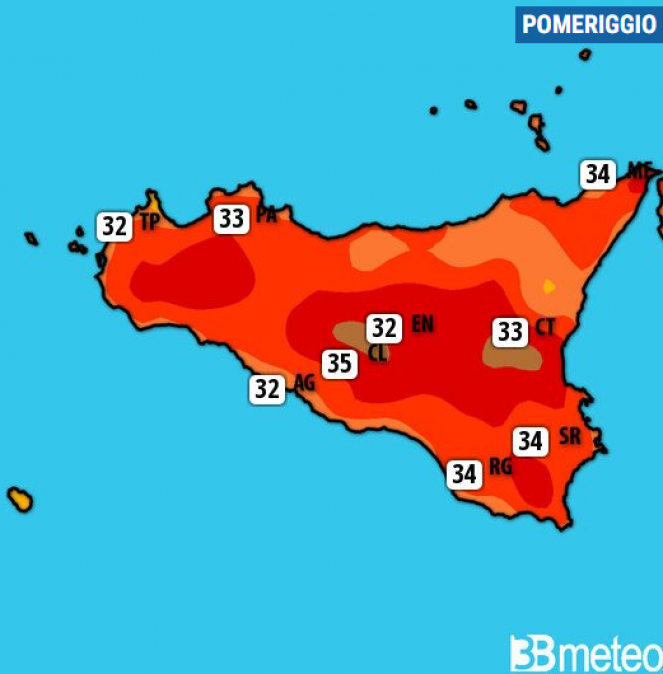Meteo Sicilia. In compagnia dell'anticiclone ma anche qualche isolato rovescio. Caldo in aumento nel weekend