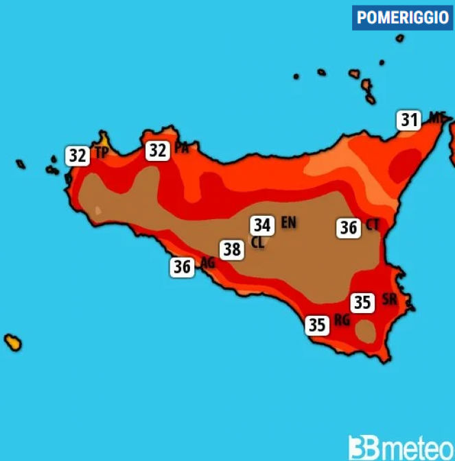 Meteo Sicilia. Settimana con l'anticiclone, tempo soleggiato e caldo intenso