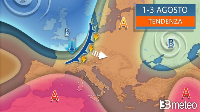 Meteo - Tendenza per l'inizio di agosto Meteo - Tendenza per l'inizio di agosto