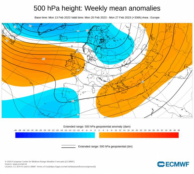 scenario atteso secondo Ecmwf