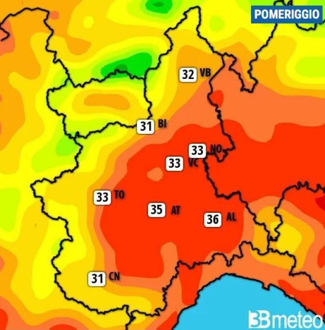 Meteo Piemonte - Caldo e afa alle stelle, ma da sabato tornano i temporali