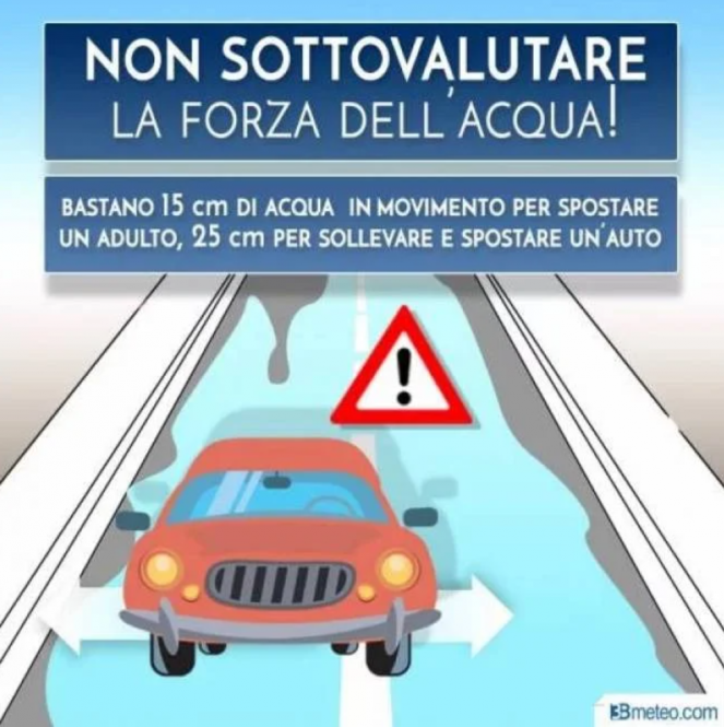 Uno dei pericoli che si possono correre durante il maltempo 